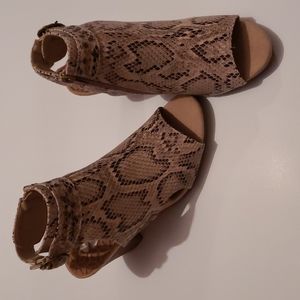 Snake Skin Open Toe Sandles